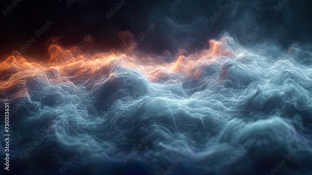 A smoky background with elegant whirlwinds slowly lurking in the air and creating an exciting atmospher