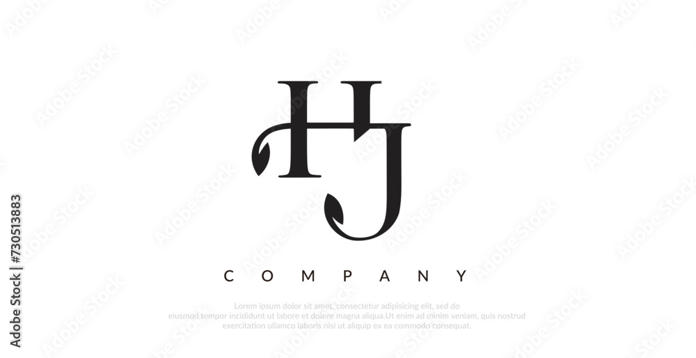 Initial HJ Logo Design Vector Initial HJ Logo Design Vector