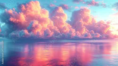 Delicate pastel clouds filling the entire screen with softness and c