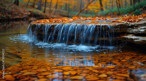 Spectacular water cascades  curvature of colo