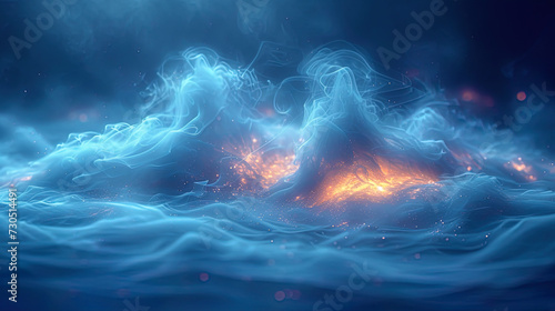 The background with smooth smoky whirlwinds, as if bewitching the viewer and creating a feeling of epheme