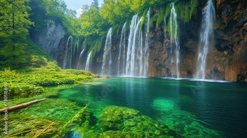 Stunning Plitvice Lakes National Park features an enchanting combination of waterfalls and picturesque lakes