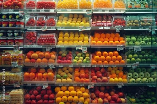 Assorted fresh vegetables on a store shelf © InfiniteStudio