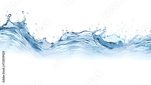 dynamic wave of Water flowing gracefully isolated