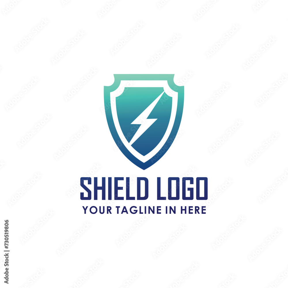 Obraz premium shield logo design concept, security logo inspiration