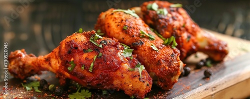 chicken thighs with oranges served with a plate