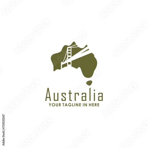 australia simple logo concept, industry logo inspiration