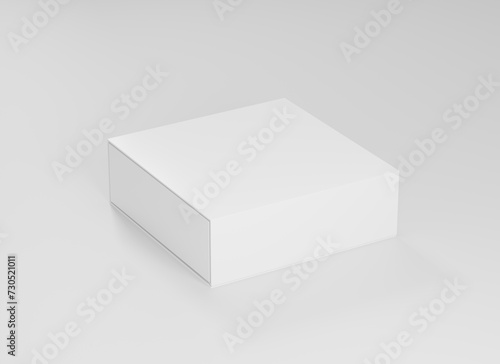 blank white product packaging paper cardboard box. 3d Render Illustration.