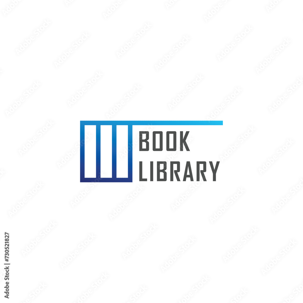 library logo design concept, education logo inspiration