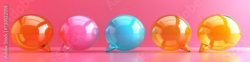 AI art, colorful speech bubble background