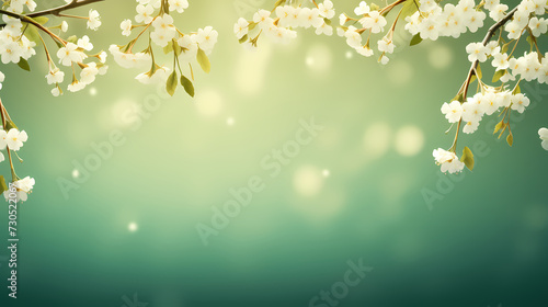 Spring background, green natural rustic background © jiejie