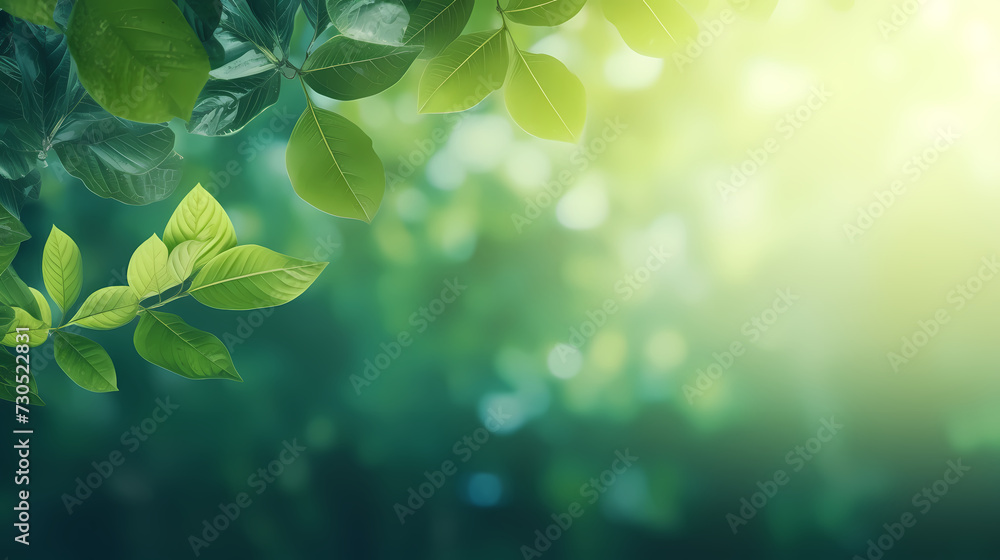 Spring background, green natural rustic background - obrazy, fototapety, plakaty 
