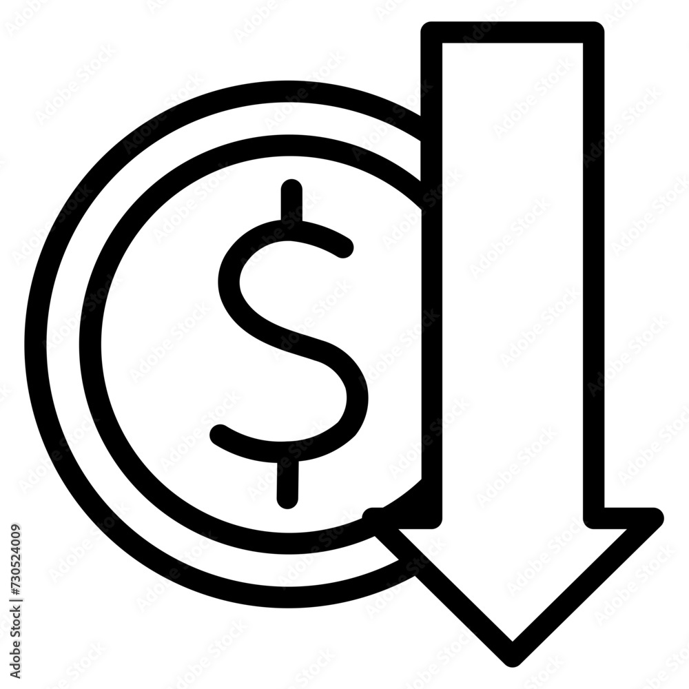 Inflation line icon Inflation line icon