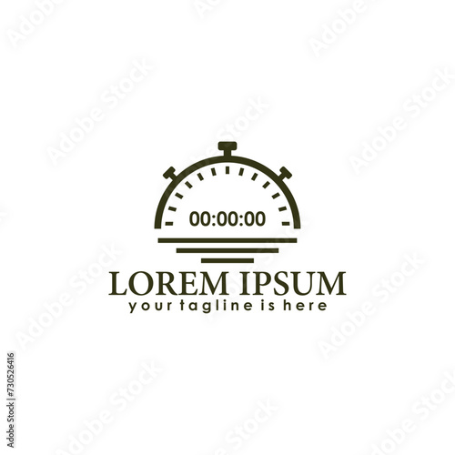 stopwatch logo design concept