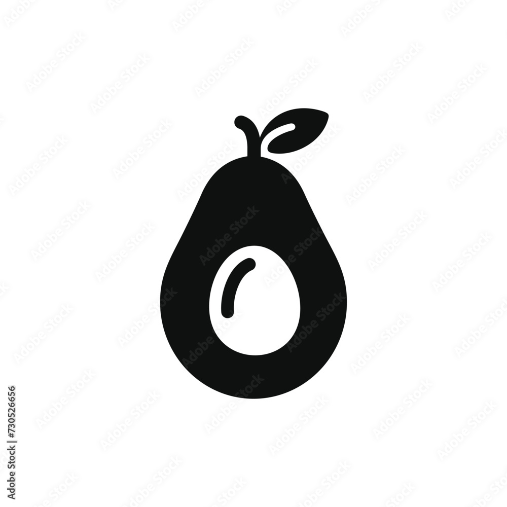 Avocado icon isolated on transparent background Avocado icon isolated on transparent background