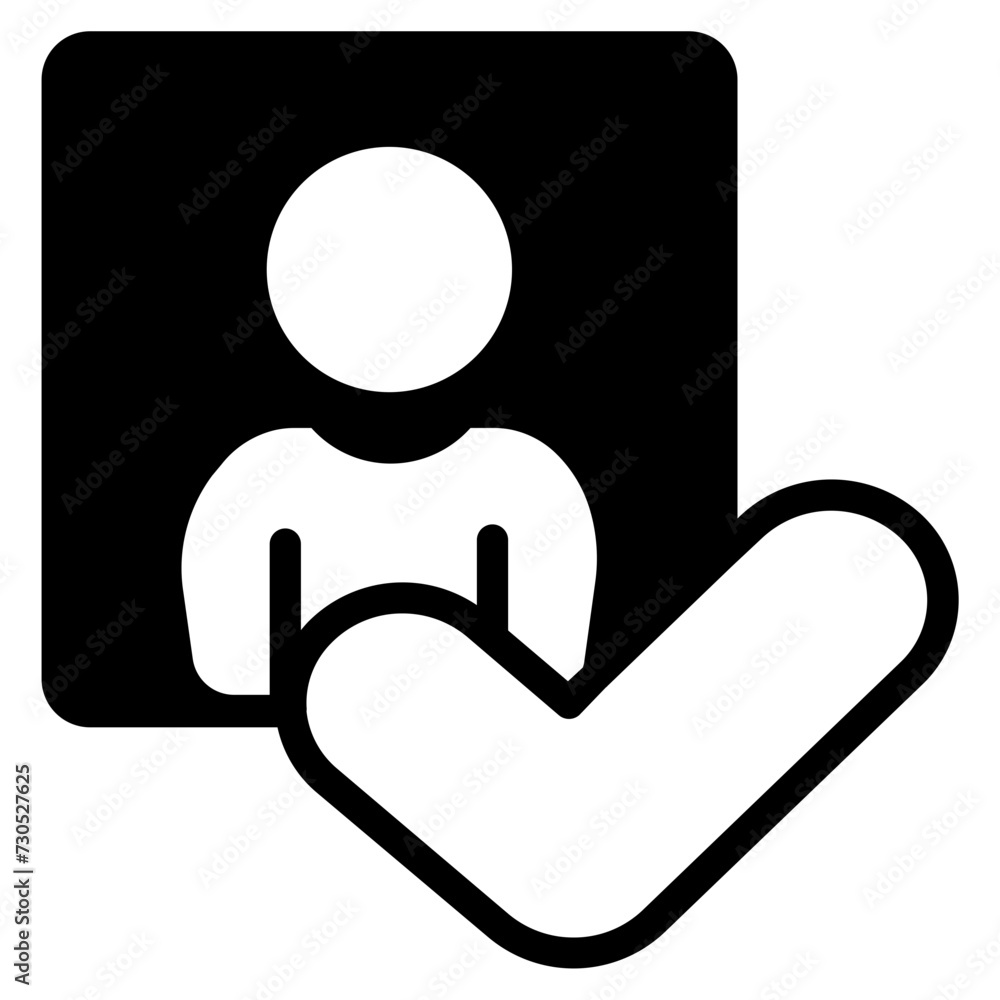 Fototapeta premium Checkmark glyph icon