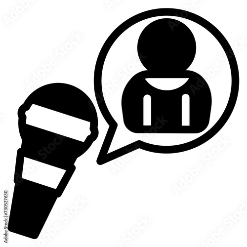 Interviewer glyph icon