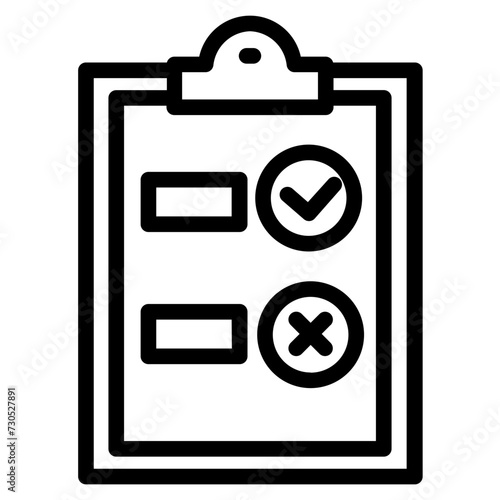 Survey planning line icon