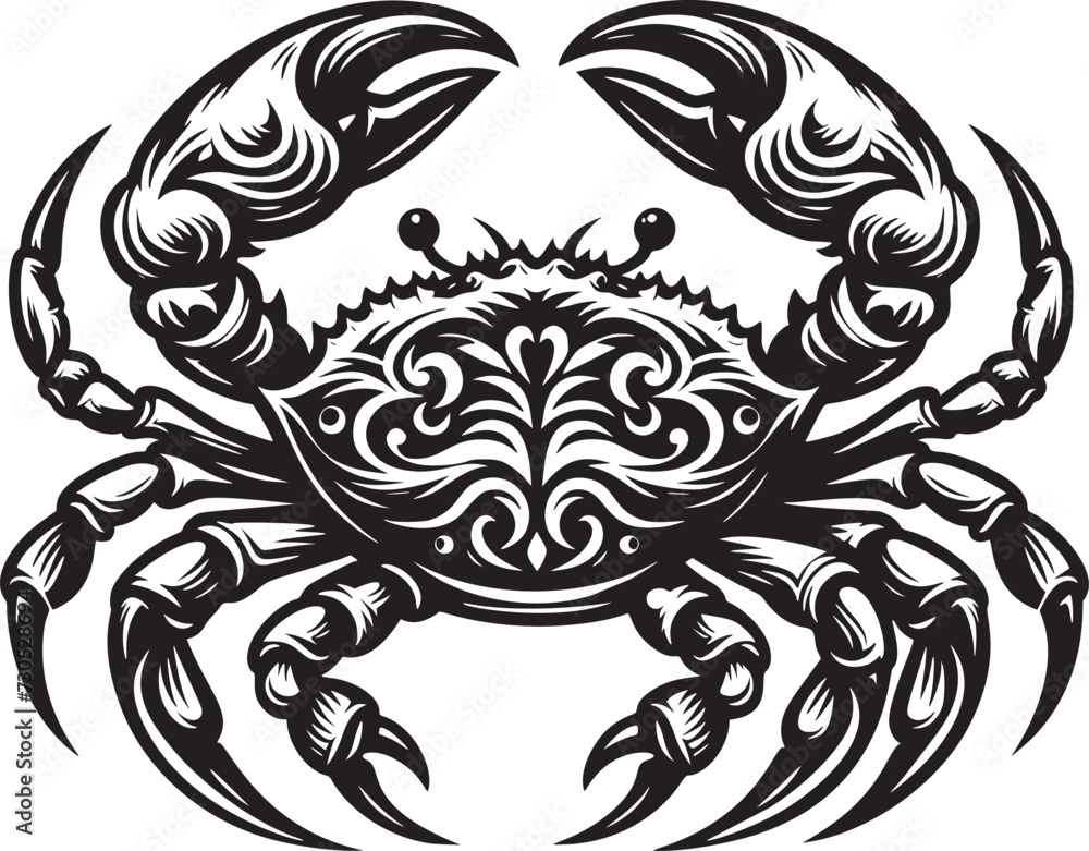 Obraz premium Artistic Cancer Crab Illustration