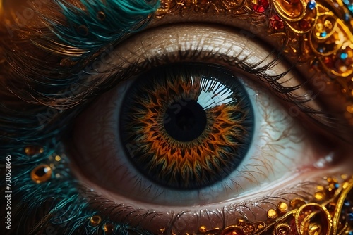 A stunning, vibrant human eye design with intricate details and a realistic rendering that will leave you in awe.