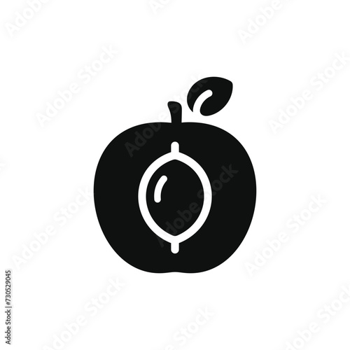 Nectarine icon isolated on transparent background