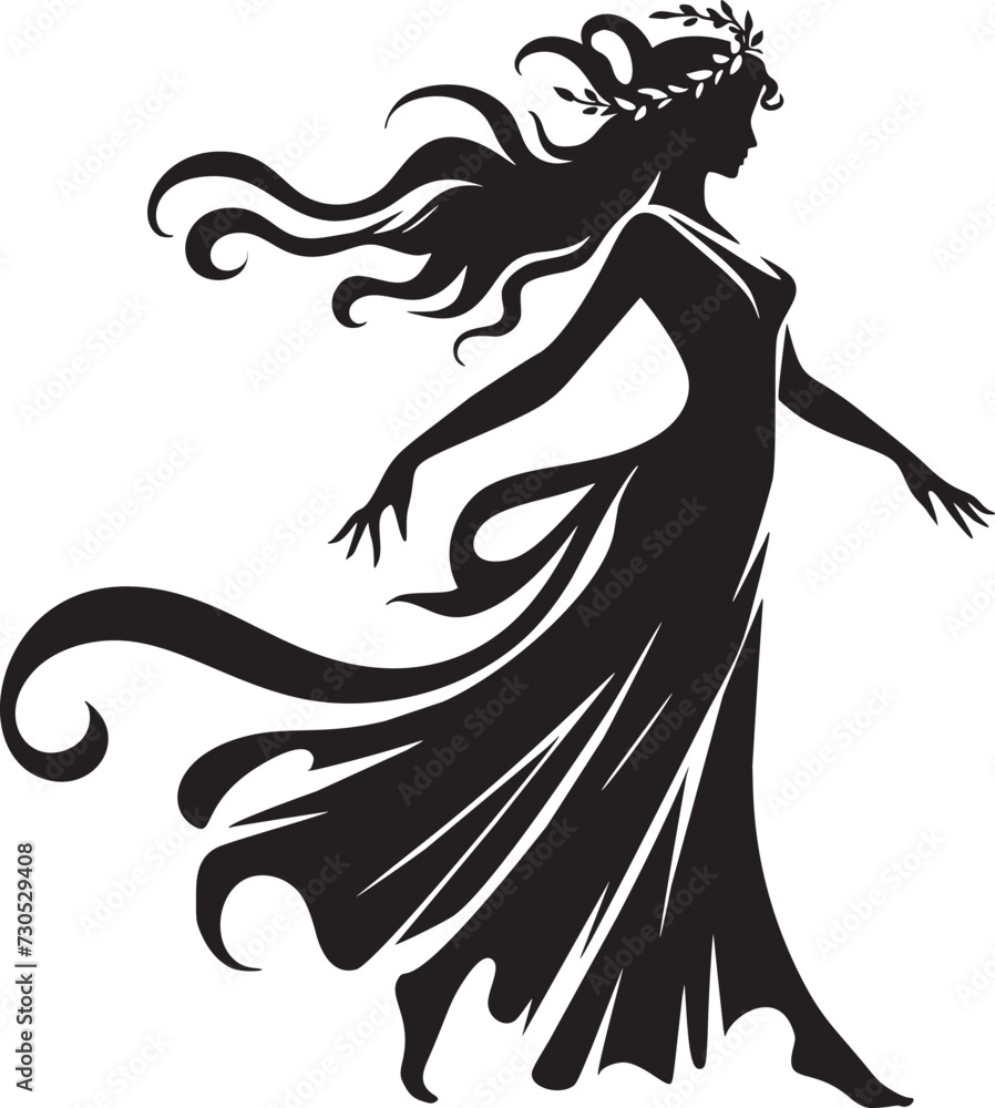 Elegant Virgo Maiden Silhouette Elegant Virgo Maiden Silhouette