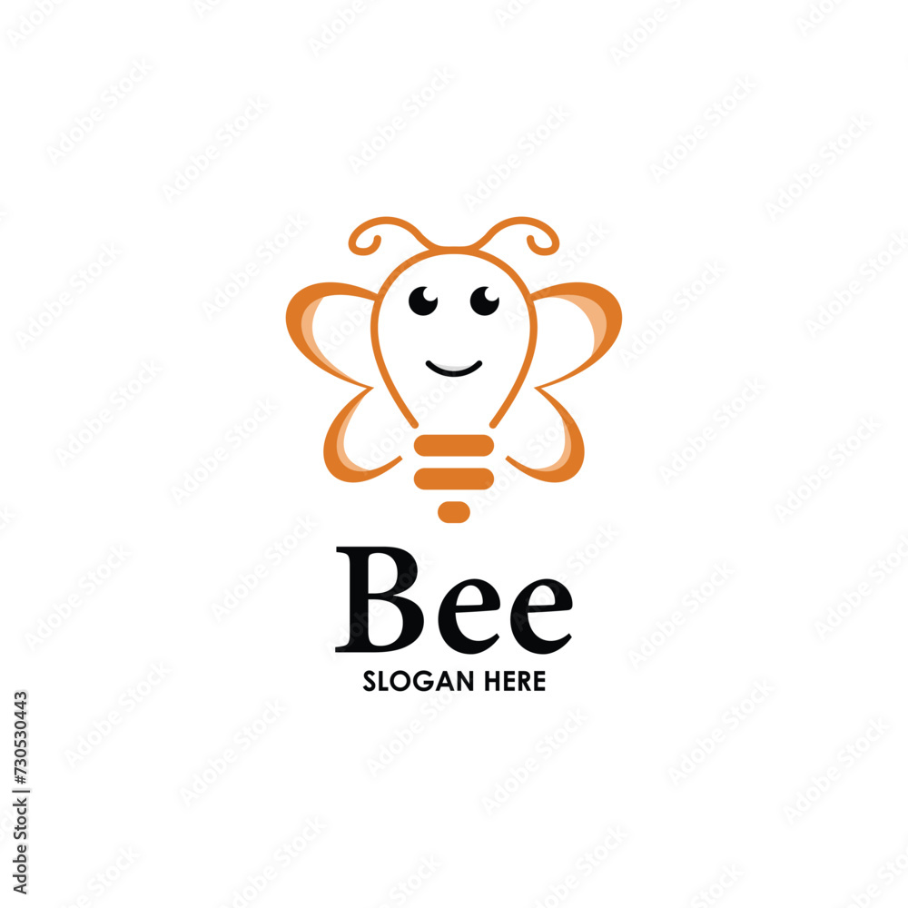 cute bee design vector, animal design inspiration