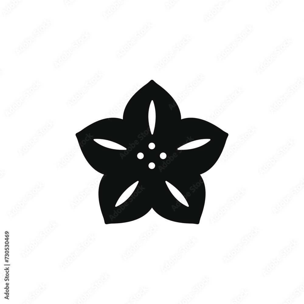 Star fruit carambola icon isolated on transparent background Star fruit carambola icon isolated on transparent background