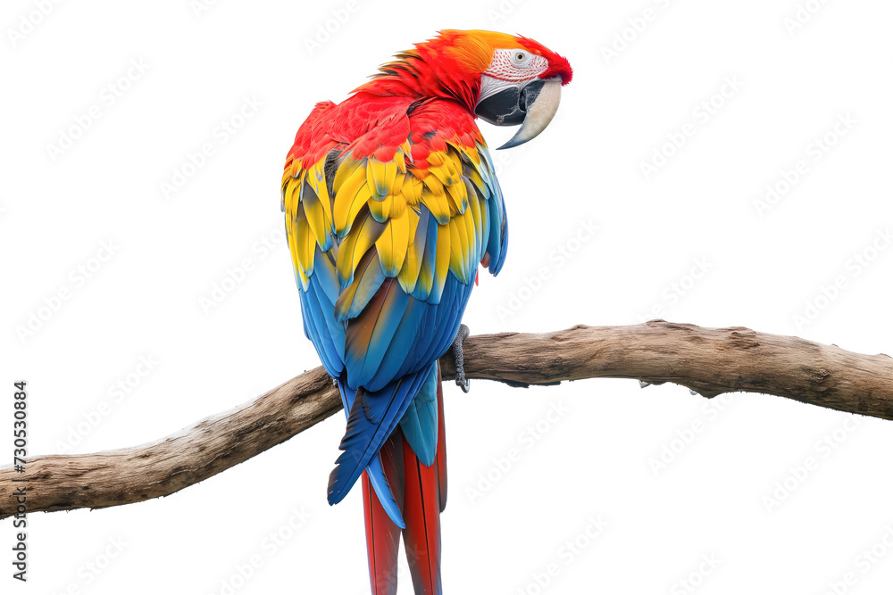 Vibrant Macaw Perched on a Branch