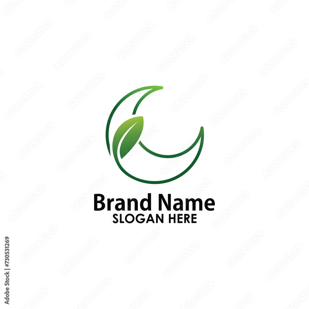 leaf and alphabet log design vector, nature logo inspiration leaf and alphabet log design vector, nature logo inspiration