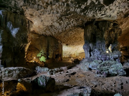 Sung Sot Cave at Halong Bay Vietnam