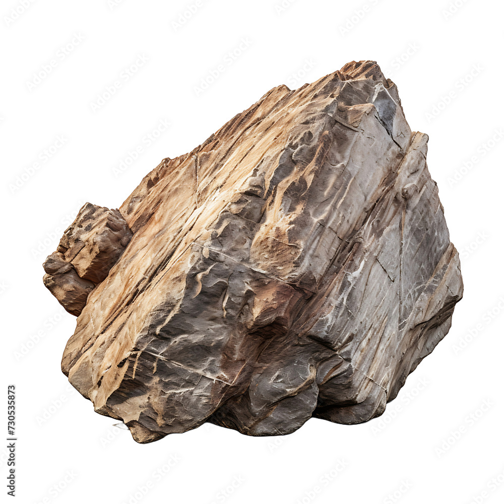 Mighty Rock Cutout, Isolated Heavy Rock with a Clear Background