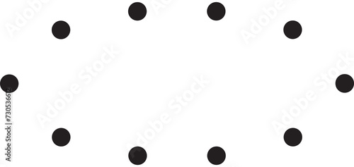 Oval frame dots black. Design element