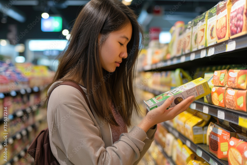Deciphering healthy food labels at a store