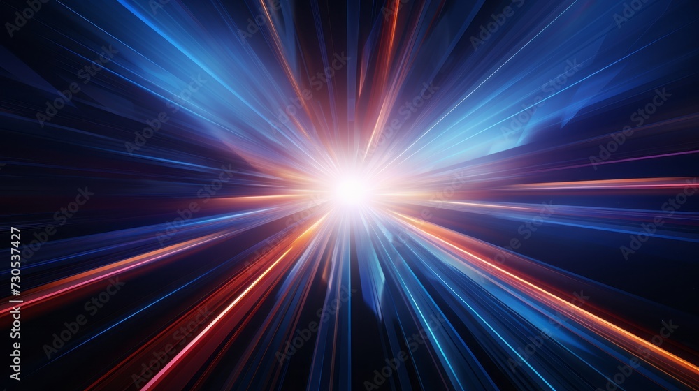 Abstract geometric shapes in motion: light speed streak technology background Abstract geometric shapes in motion: light speed streak technology background