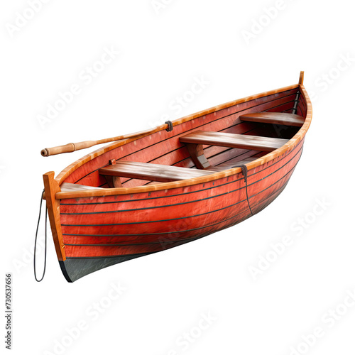 Small boat isolated on transparent background