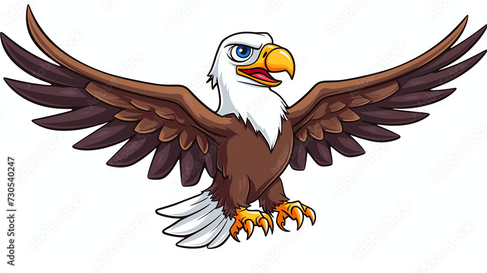Naklejka premium Eagle in Cartoon Style
