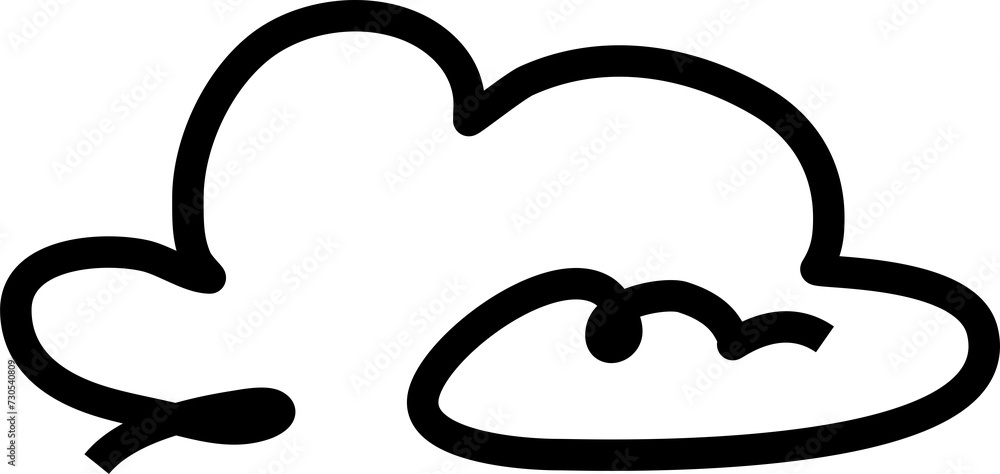 Clouds icon collection. Doodle bold line Clouds icon collection. Doodle bold line
