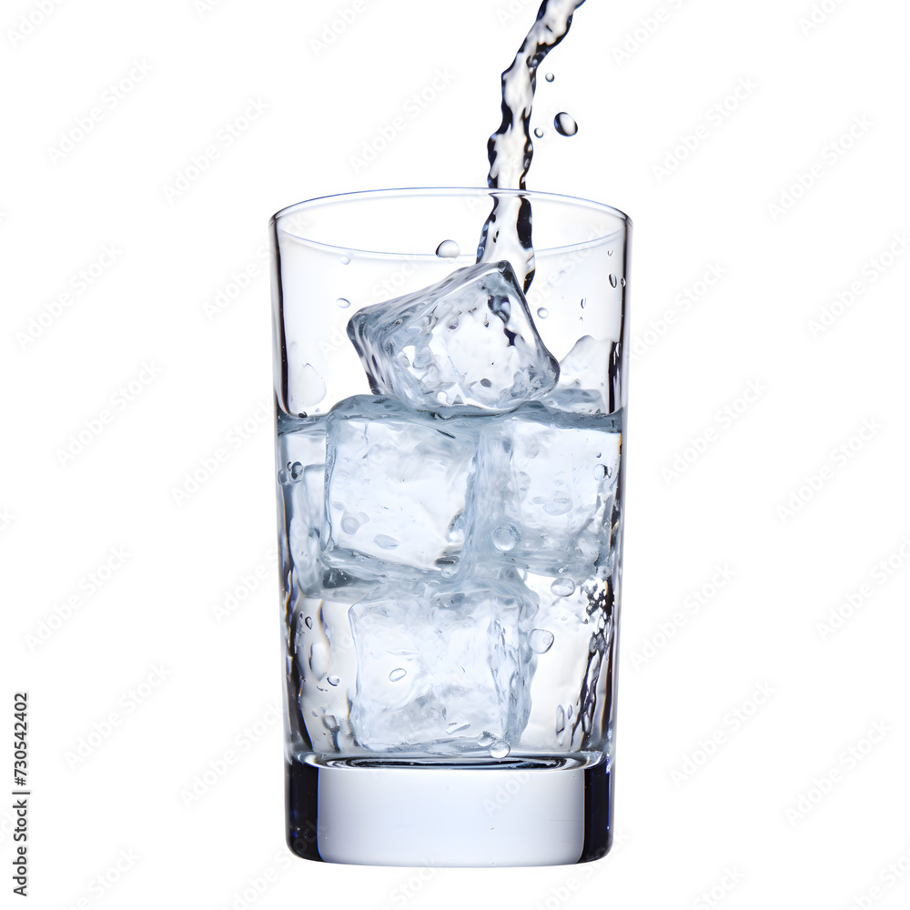 Ice Cubes and Water Drops isolated Ice Cubes and Water Drops isolated