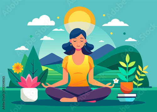 woman play yoga
