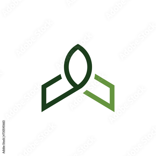 simple leaf logo design vector, plants and nature logo inspiration © Artfandi