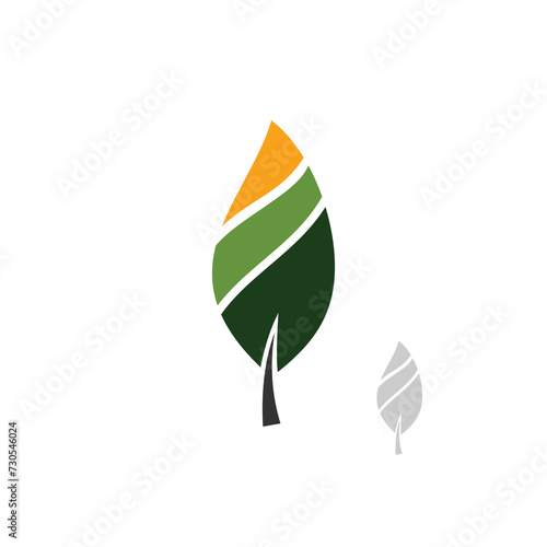 simple leaf logo design vector, plants and nature logo inspiration © Artfandi