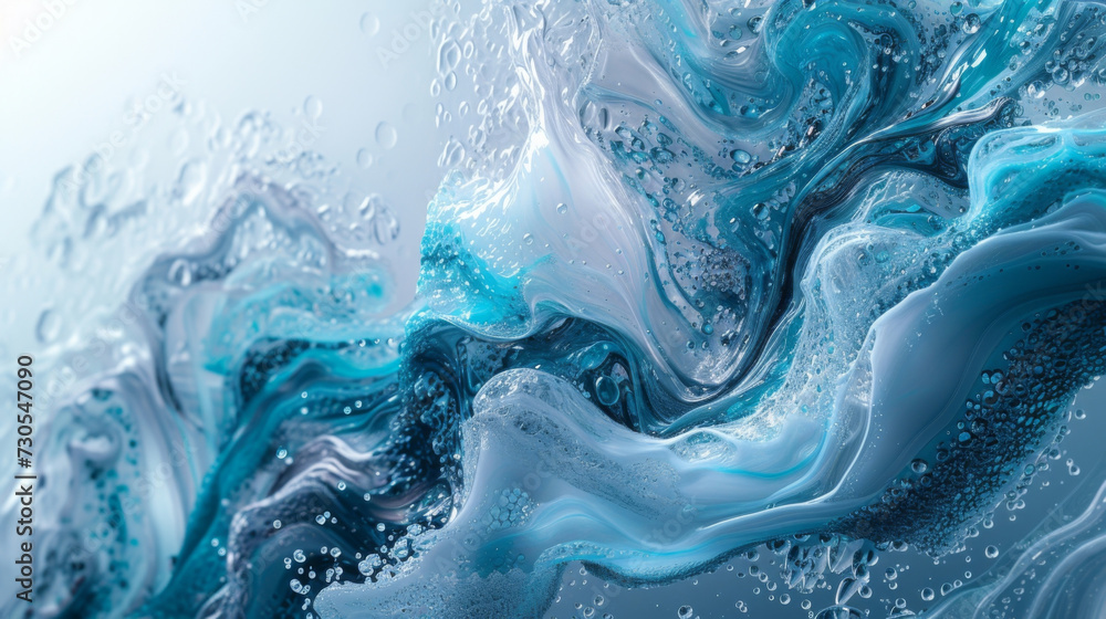 Naklejka premium Mixing the fluidity of water with the precision of pixels this abstract digital nature background showcases a stunning fusion of the digital and natural world capturing the