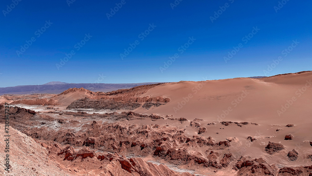 Landscape with sky and clouds in Atacama Dessert Landscape with sky and clouds in Atacama Dessert