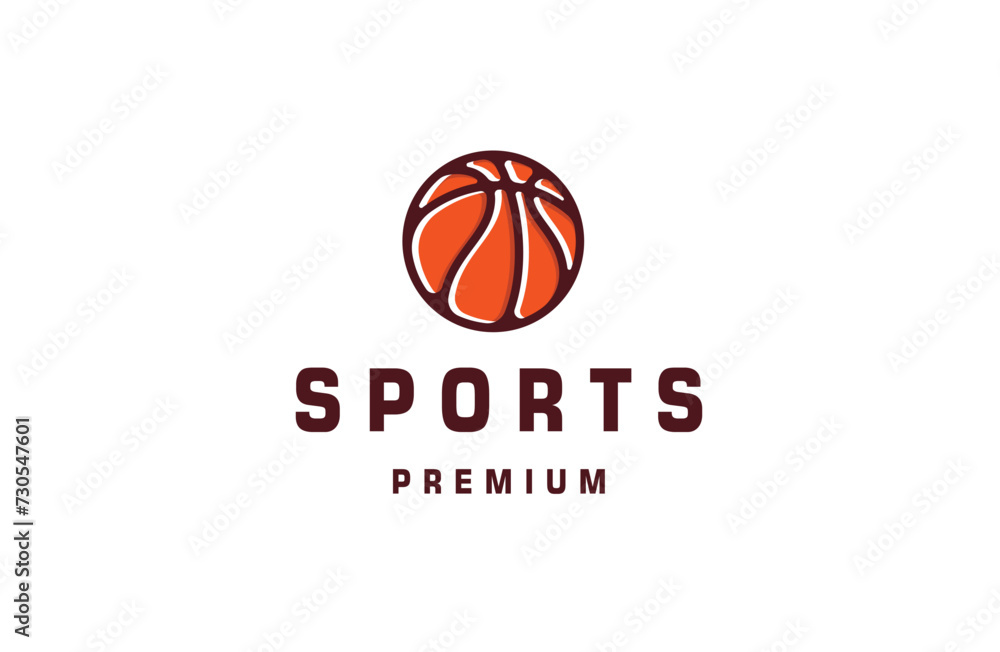 Vector basketball sport logo design template