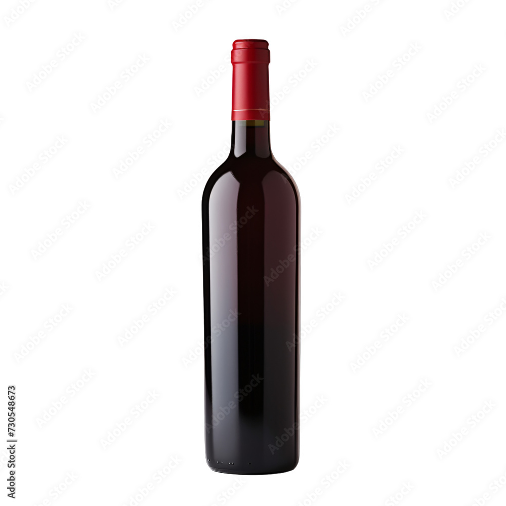 An empty red wine bottle on an isolated background An empty red wine bottle on an isolated background