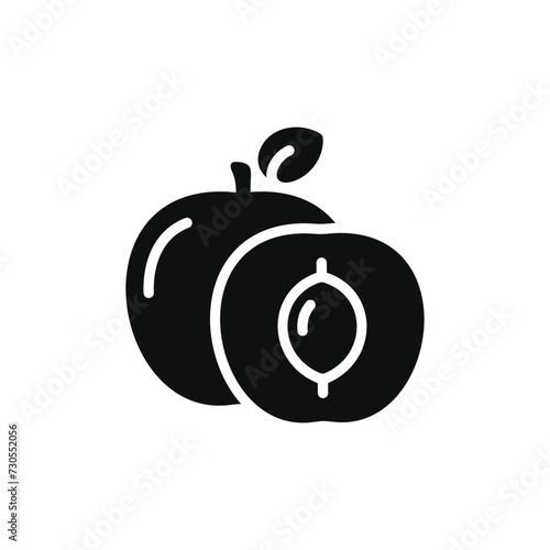 Nectarine icon isolated on transparent background
