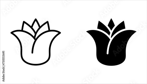 Tulip vector icon set. Tulips. Flat icon of tulip on white background. 8 March. Women`s day. #730553641