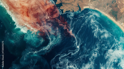 A satellite image shows changing sea surface temperatures a key indicator of climate change and its potential impact on grain shipping routes.