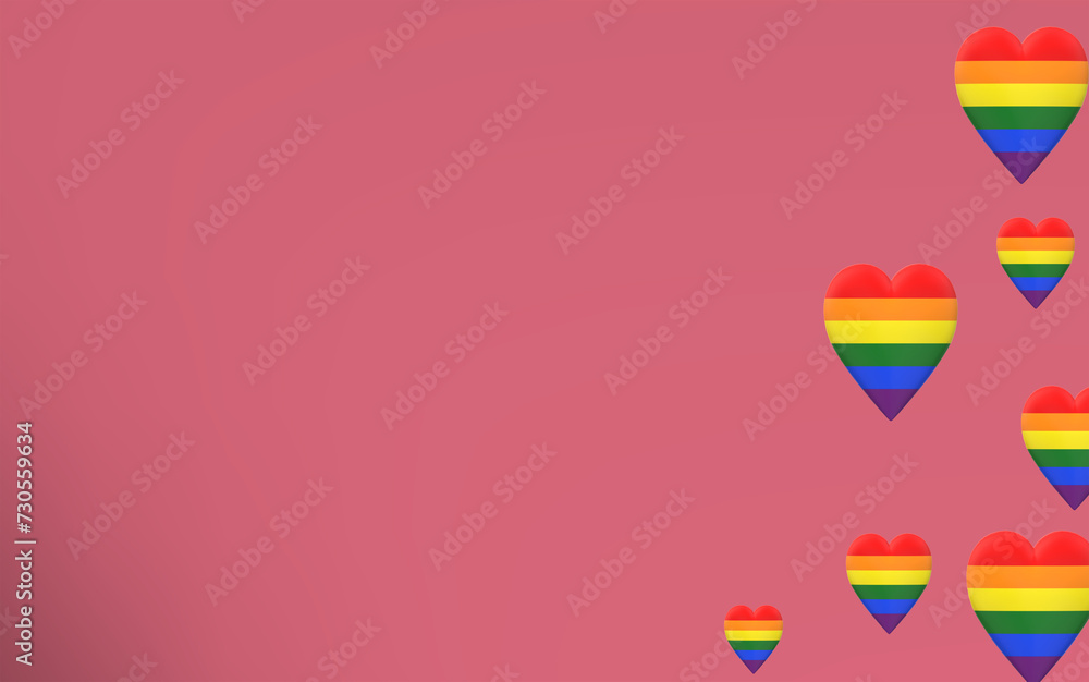 Happy Valentine's Day, Background with Hearts on Pink background, Vector color background, hearts on a colorful color background, Beautiful background Happy Valentine's Day, Background with Hearts on Pink background, Vector color background, hearts on a colorful color background, Beautiful background